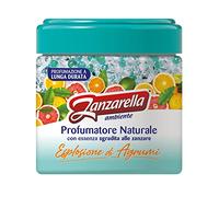 Zanzarella, Ambientador antimosquitos de perlas con esencia frutada, repelente natural para mosquitos, activo hasta 60 días, paquete de 6 x 170 g