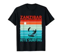 Zanzíbar Kite Surf Camiseta gráfica económica, Hombre, Negro, XL