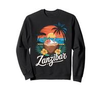 Zanzíbar, Tanzania África Atardecer Palm Beach Vida y coco Sudadera