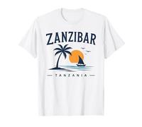 Zanzíbar Tanzania Retro Stone Town Island Viajes Arte Africano Camiseta