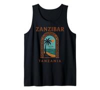 Zanzíbar Tanzania Retro Stone Town Island Viajes Arte Africano Camiseta sin Mangas