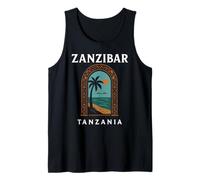 Zanzíbar Tanzania Retro Stone Town Island Viajes Arte Africano Camiseta sin Mangas