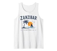 Zanzíbar Tanzania Retro Stone Town Island Viajes Arte Africano Camiseta sin Mangas