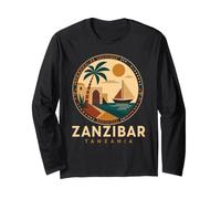 Zanzíbar Tanzania Retro Stone Town Island Viajes Arte Africano Manga Larga