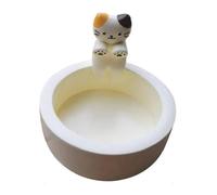 zaoalife Portavelas de gatito, bonito portavelas de aromaterapia, diseño de patas cálidas, soporte de pedestal de vela blanca, soporte de vela de dibujos animados, regalo para mujeres
