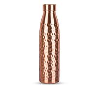 Zap Impex Botella de agua de cobre martillado con tapón a prueba de fugas, 900 ml, diseño hecho a mano duradero