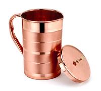 Zap Impex - cobre puro jarra de lujo tarros accesorios buena salud jarra capacidad 1,6 litros