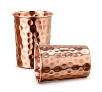Zap Impex Juego de 2 vasos de agua de cobre Ayurveda Banefits, 250 ml