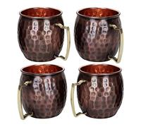 Zap Impex - Juego de 4 tazas para mula mosqueada de cobre antiguo de Moscú