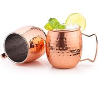 Zap Impex® Puro Cobre Moscow Mule Taza, no revestimiento interior, níquel, ideal para todos los gekühlten tipos blendend Entretener & Bar o en casa, grandes Bar regalo - Juego de 2