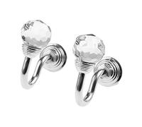 Zapata de Cortina,Gancho de Cortina de Cristal montado en la Pared de Cabeza Redonda con Tornillo,2pcs