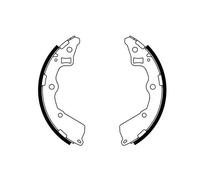 Zapatas de freno 0 986 487 757 BOSCH para KIA PICANTO I