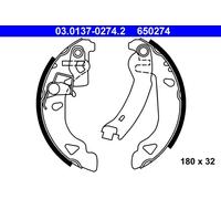 Zapatas de freno 03.0137-0274.2 ATE para FIAT LANCIA