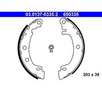 Zapatas de freno 03.0137-0335.2 ATE para RENAULT MEGANE I MEGANE I Coach