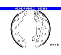 ATE Juego de 4 zapatas de frenos para SMART: Roadster, Crossblade, Fortwo (Ref: 03.0137-0393.2)