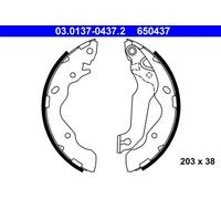 Zapatas de freno 03.0137-0437.2 ATE para HYUNDAI ACCENT II ELANTRA III MATRIX