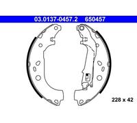 Zapatas de freno 03.0137-0457.2 ATE para FIAT OPEL LANCIA