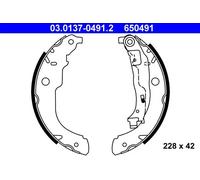ATE Zapatas de freno 03.0137-0491.2 para PEUGEOT CITROËN DS - Juego trasero