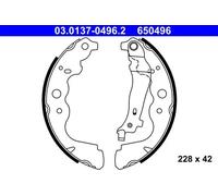 Zapatas de freno 03.0137-0496.2 ATE para DACIA RENAULT MERCEDES-BENZ