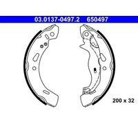 ATE Zapatas de freno traseras 03.0137-0497.2 Juego para FORD Fiesta VI, Fiesta VI Van, KA+ III
