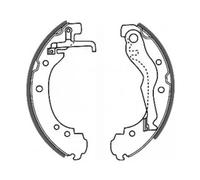 Zapatas de freno Eje trasero C0W011ABE ABE para VW MERCEDES-BENZ