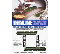Zapatas de freno Kool-Stop T2 Thinline V-Brake, 71,8 mm, verde, asimétricas