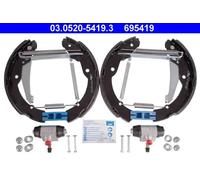 Zapatas de freno premontado 03.0520-5419.3 ATE para SKODA ROOMSTER OCTAVIA I