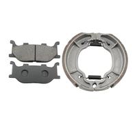 Zapatas Freno Tambor Moto Juego De Pastillas Y Zapatas Freno Delanteras Traseras Para Motocicleta Para Yamaha XVS125 Para Trailing Star 2000-2004 XVS 125 Montaje Zapatas De Freno(Delantero+trasero)