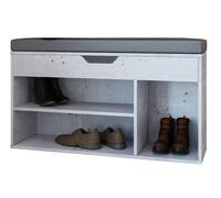 Zapatero 104x32x51cm Concreto Tela con Textura Gris Oscuro 133202636