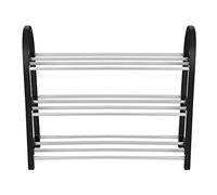 Zapatero 3 Niveles de Aluminio y Plástico, Estantería Organizador de Zapatos 50x19x42 cm - Durable y Ligero, Montaje sin Herramientas, Ideal para Hogar y Oficina (Tamaño mediano tres capas 50*19*42CM)