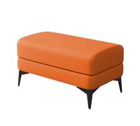 Zapatero acolchado para entrada, pasillo o dormitorio, color naranja, 80 cm, elegante banco de almacenamiento con cojín para zapatos y decoración, diseño que ahorra espacio