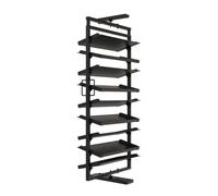 Zapatero ajustable de 7 niveles, diseño giratorio de 360°, armario de almacenamiento vertical que ahorra espacio, organizador extraíble y apilable para zapatos