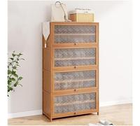Zapatero ajustable multicapa con puertas plegables independientes para armarios, pasillos, dormitorios y entradas (9 niveles, 80 cm)