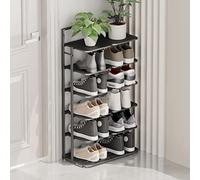 Zapatero alto de 6 capas para zapateros y entradas. Bolsa de almacenamiento de metal resistente. Zapatero de pie vertical pequeño espacio puede contener 12 pares de zapatos. Gran capacidad (Color
