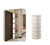 Zapatero alto redondo giratorio 360°, organizador vertical para zapatos para espacios pequeños, entrada, pasillo