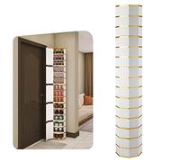 Zapatero alto redondo giratorio 360°, organizador vertical para zapatos para espacios pequeños, entrada, pasillo