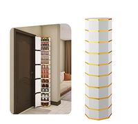 Zapatero alto redondo giratorio 360°, organizador vertical para zapatos para espacios pequeños, entrada, pasillo