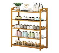 Zapatero apilable de madera de 10 niveles, diseño portátil, a prueba de polvo, montaje rápido, 60 cm de altura, ideal para armario y soluciones de ahorro de espacio.