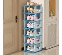 Zapatero apilable, zapatero de espacio estrecho, estantes de plástico verticales para entrada, almacenamiento de zapatos para pasillo, organizador de zapatos apilable para entrada, caja de zapatos, em