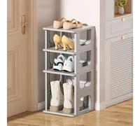 Zapatero apilable, zapatero de espacio estrecho, estantes de plástico verticales para entrada, almacenamiento de zapatos para pasillo, organizador de zapatos apilable para entrada, caja de zapatos, em