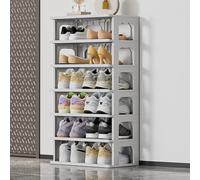 Zapatero apilable, zapatero de espacio estrecho, estantes verticales de plástico para entrada, almacenamiento de zapatos para pasillo, organizador de zapatos apilable para entrada, caja de zapatos, em