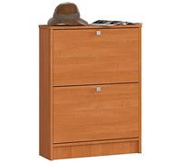 Zapatero | Armario de 2 Compartimentos | Organización de Espacio | Diseño Elegante | 60 x 80 x 20 cm | Color: Aliso