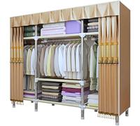 Zapatero, Armario de Tela Organizador de Almacenamiento de Armario, Tubo de Acero Espesado Estantes de gabinete de Almacenamiento de Ropa portátil Armario Organizador de Ropa para Zapatos Sombreros