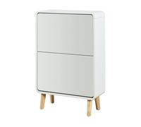 Zapatero aure con 2 puertas abatibles 96x63x24 cm - blanco [en.casa] 96 cm