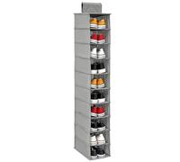 Zapatero Colgante - Organizador de Zapatos Que Ahorra Espacio para Dormitorio, Armario, hogar, Zapatillas, Ropa, Sombreros, Bolsos, Tela no Tejida (10 Bolsillos)