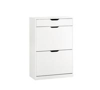 SoBuy Zapatero con 2 Solapas y 1 Cajon Organizador para Zapatos Blanco 60 x 30 x 90 cm FSR180-W ES
