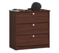 AKORD Zapatero con 3 Compartimentos y 3 Puertas abatibles | Puertas abatibles | Armario de Zapatos Cerrado | Contenedor de Zapatos | 60 x 62 x 31 cm | Peso 21 kg | Wenge