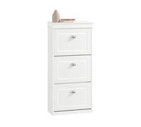 SoBuy Zapatero Blanco Estrecho con 3 Solapas - Mueble Zapatero Estrecho y Alto - Recibidores de Entrada para Pasillo Estrecho, Recibidores, Dormitorio, 53x24x117cm, FSR94-W