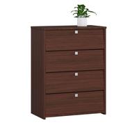 Zapatero con 4 compartimentos akord rubin wenge 66 cm 4 puertas basculantes frente en color wenge 66x36x85 cm