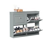 SoBuy Zapatero Estrecho para Entrada y Recibidor - Mueble Zapatero Gris con 4 Solapas y Gran Capacidad - 105x24x83cm para Pasillo Estrecho, Recibidores, Dormitorio, FSR79-HG